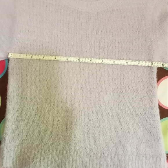 EUC. Lilac color cropped fuzzy sweater. Size small. - Picture 5 of 6